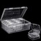 12 PCS Small Clear Plastic Beads Storage Container and Organizer Transparent Boxes with Hinged Lid for Storage of Small Items, Jewelry, Diamonds, DIY Art Craft Accessory (2.12 x 2.12 x 0.79 inch)